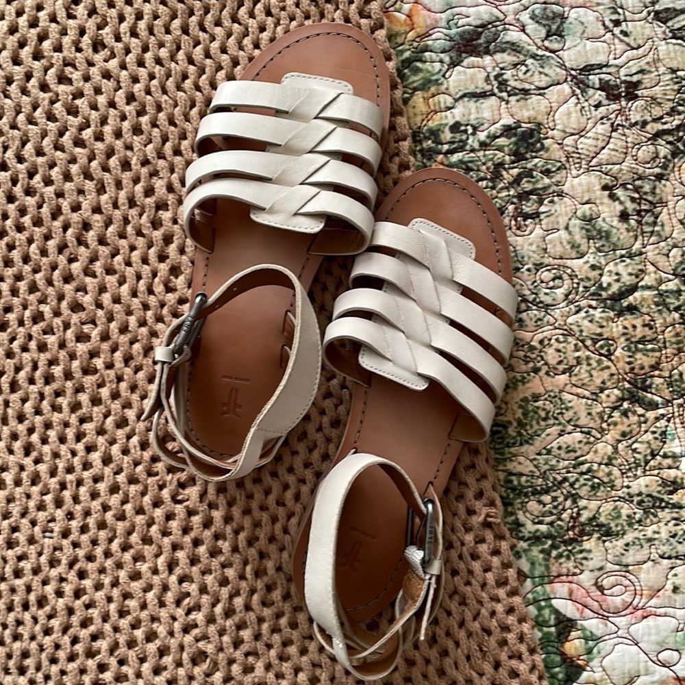 FRYE RILEY HUARACHE SANDALS   Worn once, like new. Size 8.